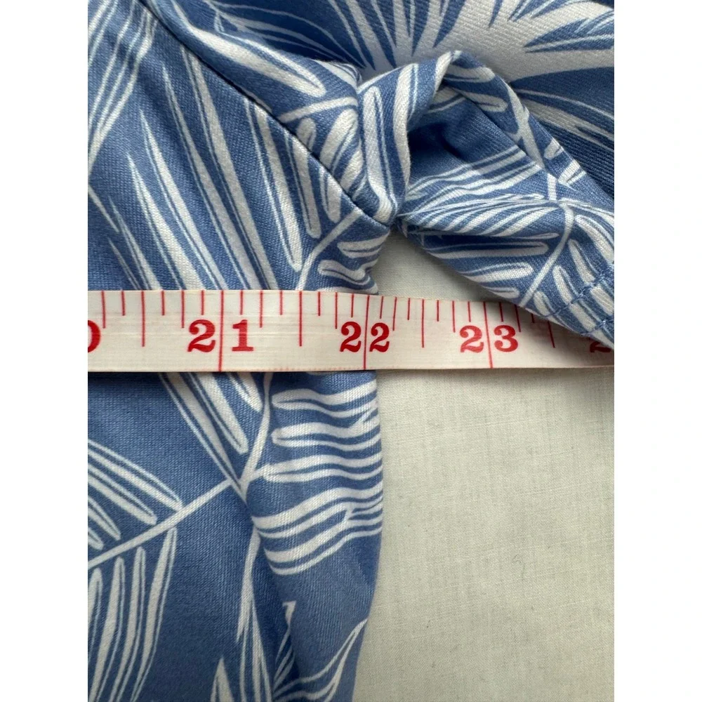 Palm Golf Co Overlook Polo Ashleigh Blue Tropical Palm Leaf Golf Shirt Mens L - Picture 12 of 13